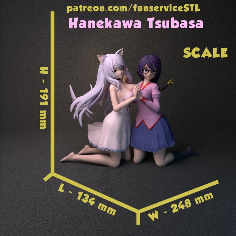 图片[3]-【猫物语】羽川翼、黑羽川-3D合纵社-3D打印模型STL格式3mf格式免费下载！