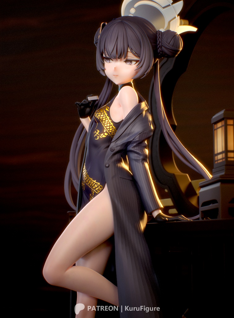 图片[4]-【蔚蓝档案】龙华妃咲-3D合纵社-3D打印模型STL格式3mf格式免费下载！