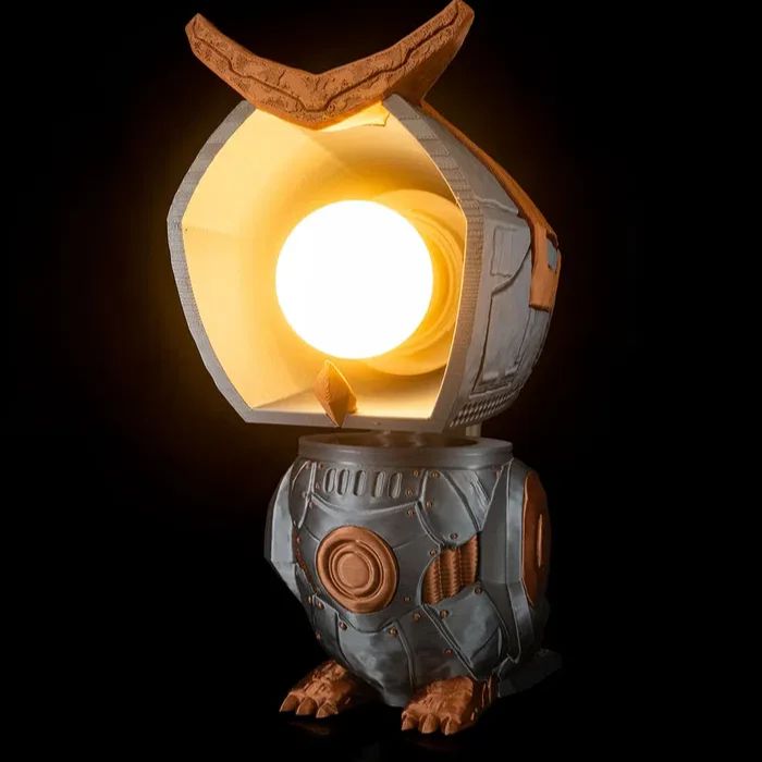 机甲猫头鹰台灯-3D合纵社-3D打印模型STL格式3mf格式免费下载！