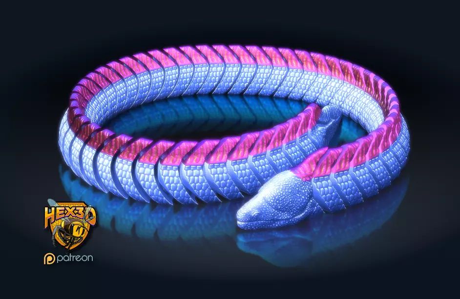 海鳗-3D合纵社-3D打印模型STL格式3mf格式免费下载！