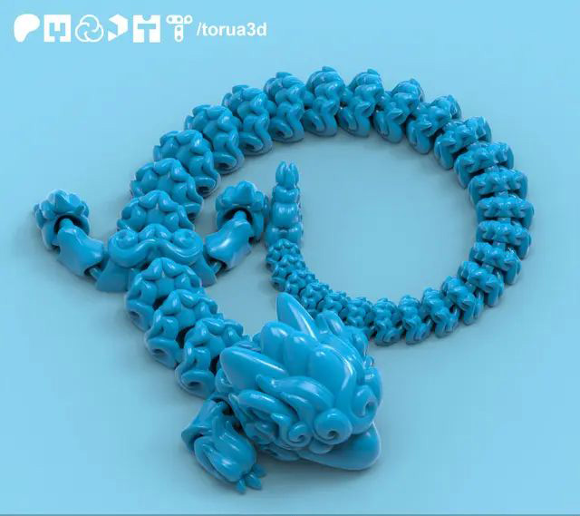 绵羊龙-3D合纵社-3D打印模型STL格式3mf格式免费下载！