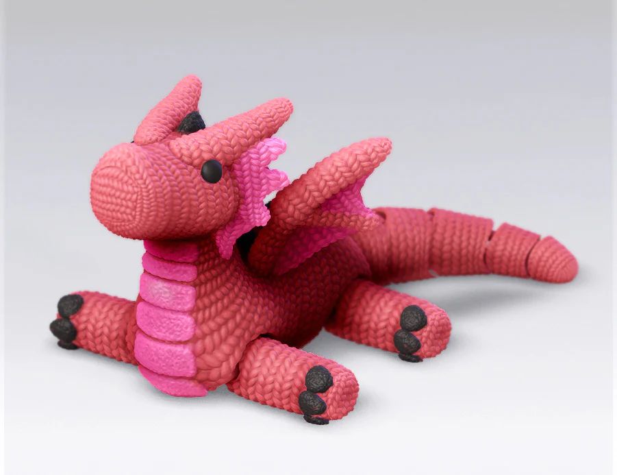 图片[3]-针织小飞龙-3D合纵社-3D打印模型STL格式3mf格式免费下载！