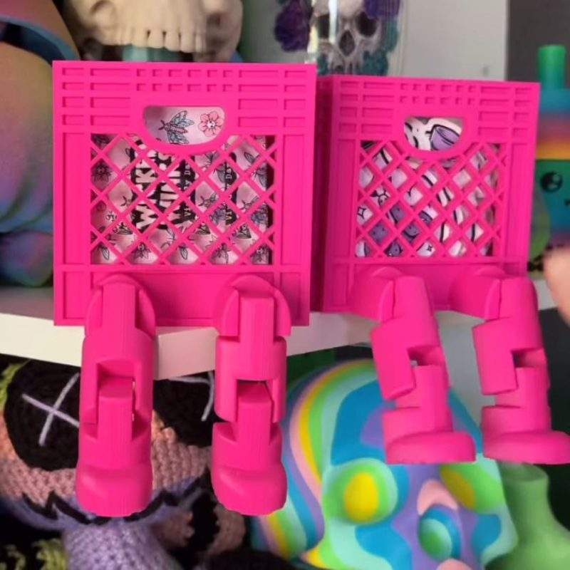 带腿储物箱-3D合纵社-3D打印模型STL格式3mf格式免费下载！