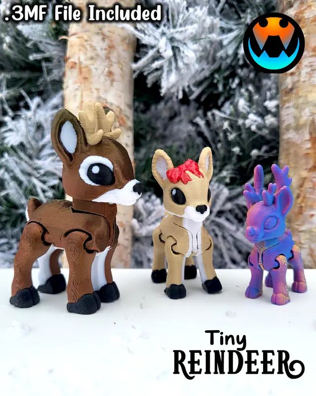小小驯鹿-3D合纵社-3D打印模型STL格式3mf格式免费下载！