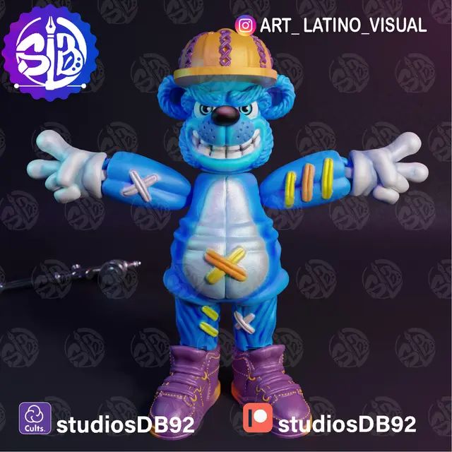 都市熊-3D合纵社-3D打印模型STL格式3mf格式免费下载！