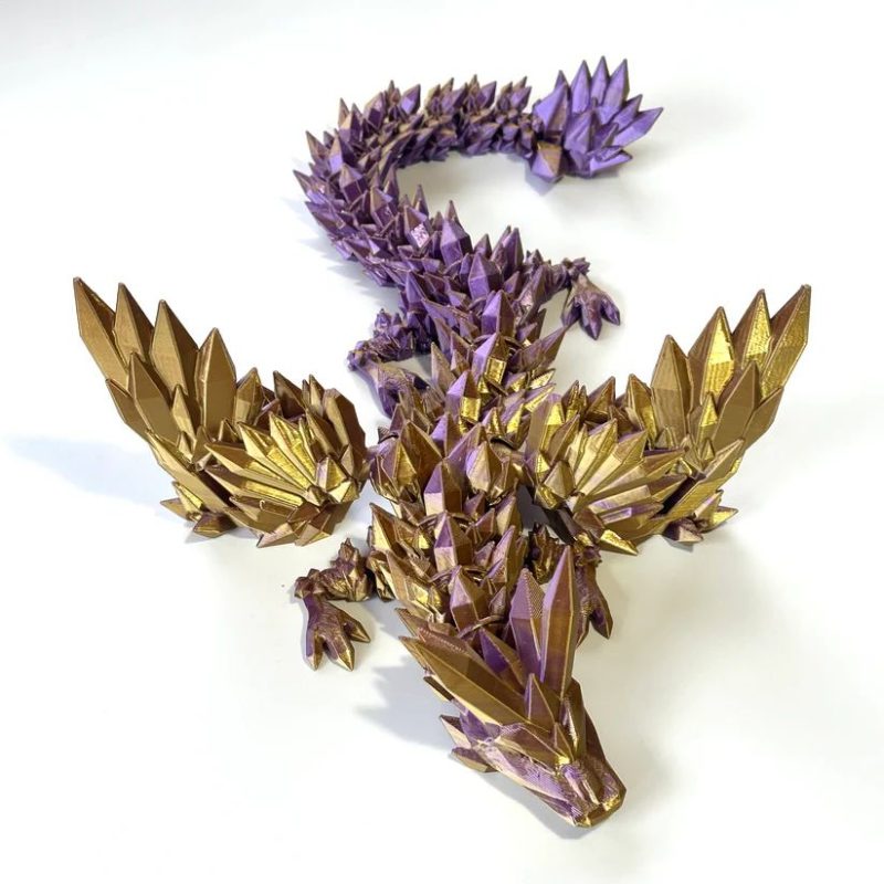 水晶翼龙-3D合纵社-3D打印模型STL格式3mf格式免费下载！