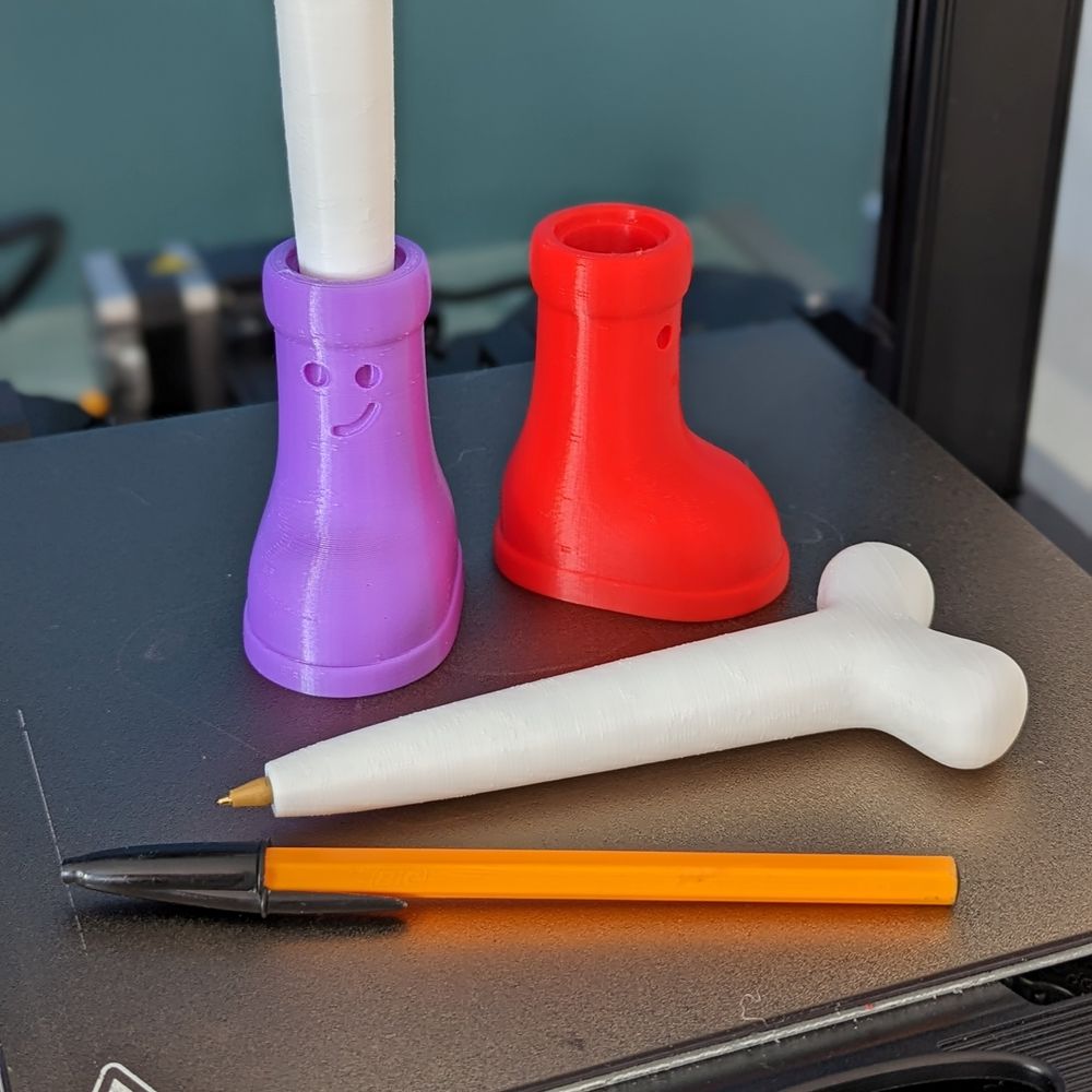 图片[2]-骨头鞋子笔-3D合纵社-3D打印模型STL格式3mf格式免费下载！