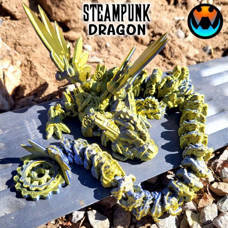 蒸汽朋克龙-3D合纵社-3D打印模型STL格式3mf格式免费下载！