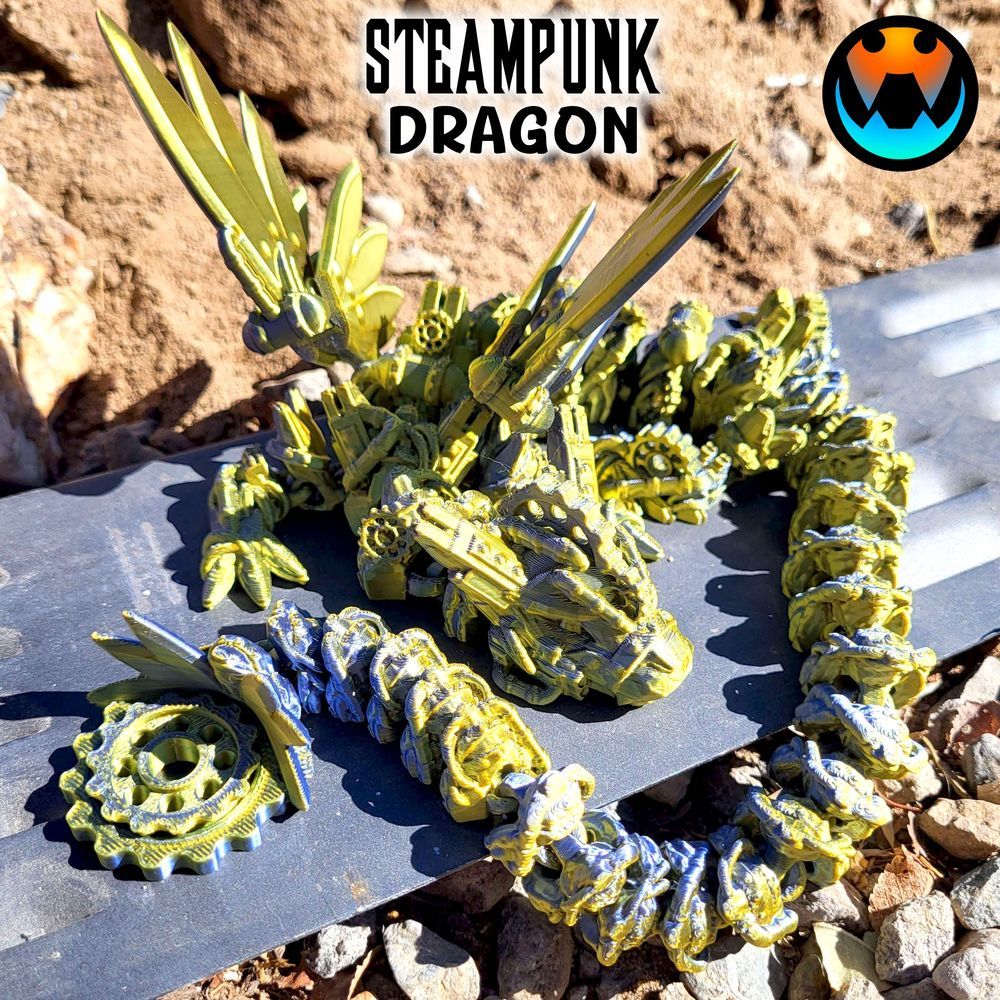 蒸汽朋克龙-3D合纵社-3D打印模型STL格式3mf格式免费下载！