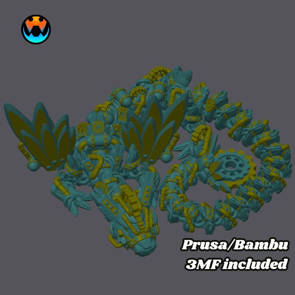 图片[3]-蒸汽朋克龙-3D合纵社-3D打印模型STL格式3mf格式免费下载！
