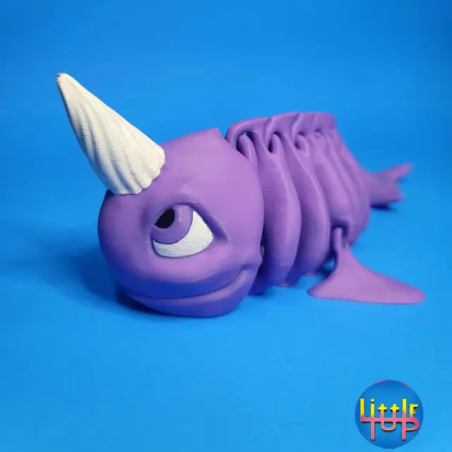 骨架独角鲸-3D合纵社-3D打印模型STL格式3mf格式免费下载！