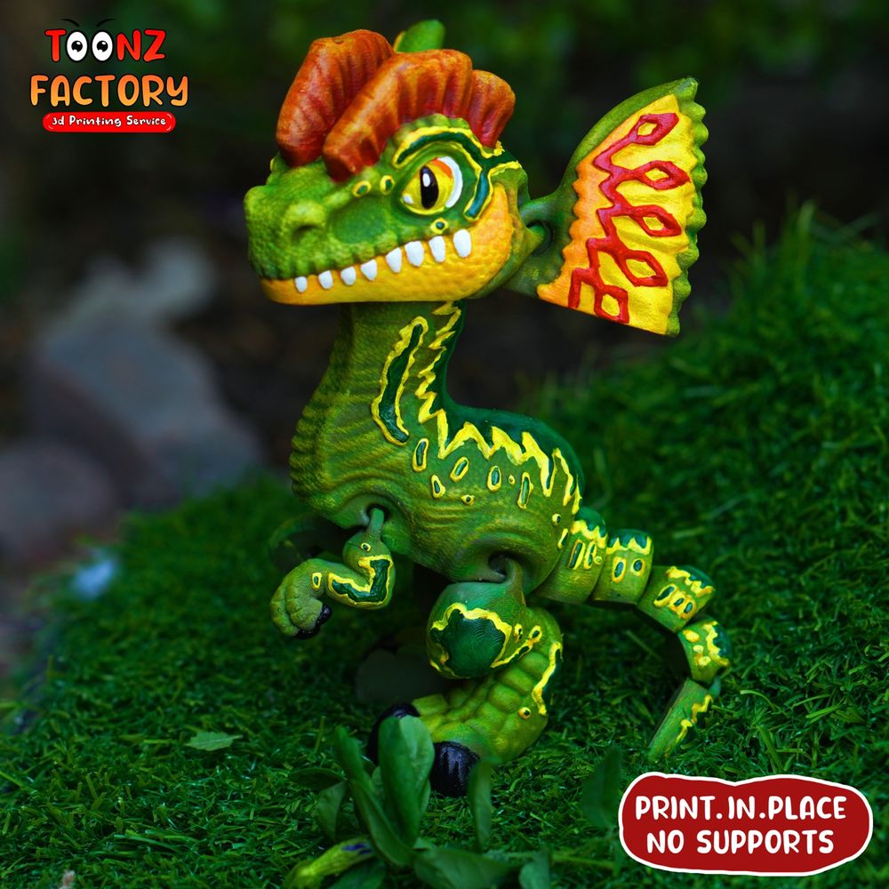 双嵴龙-3D合纵社-3D打印模型STL格式3mf格式免费下载！