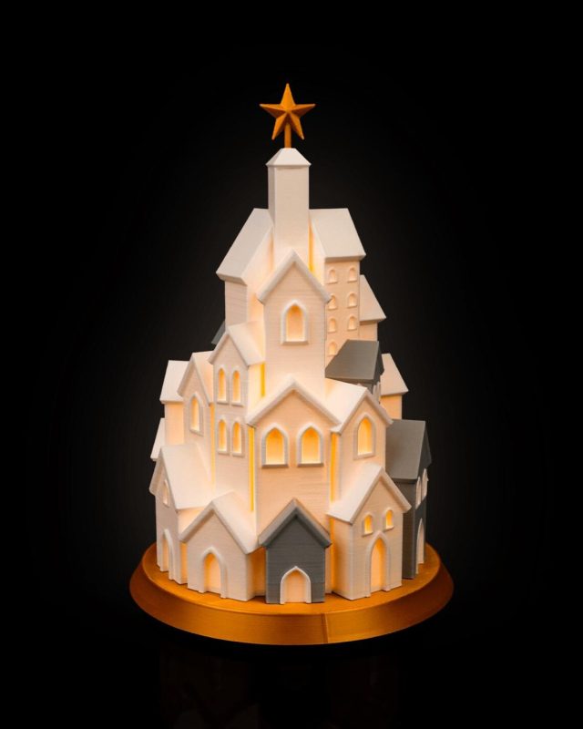 冬日村庄灯-3D合纵社-3D打印模型STL格式3mf格式免费下载！