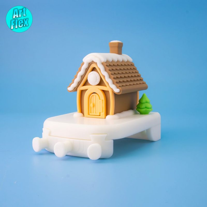 姜饼屋钥匙架-3D合纵社-3D打印模型STL格式3mf格式免费下载！