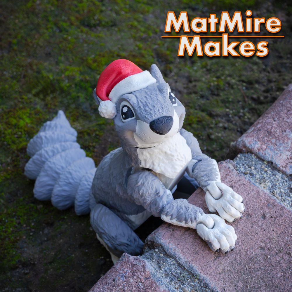 图片[4]-MatMire Makes NO:040 松鼠造型 含圣诞帽版本-3D合纵社-3D打印模型STL格式3mf格式免费下载！