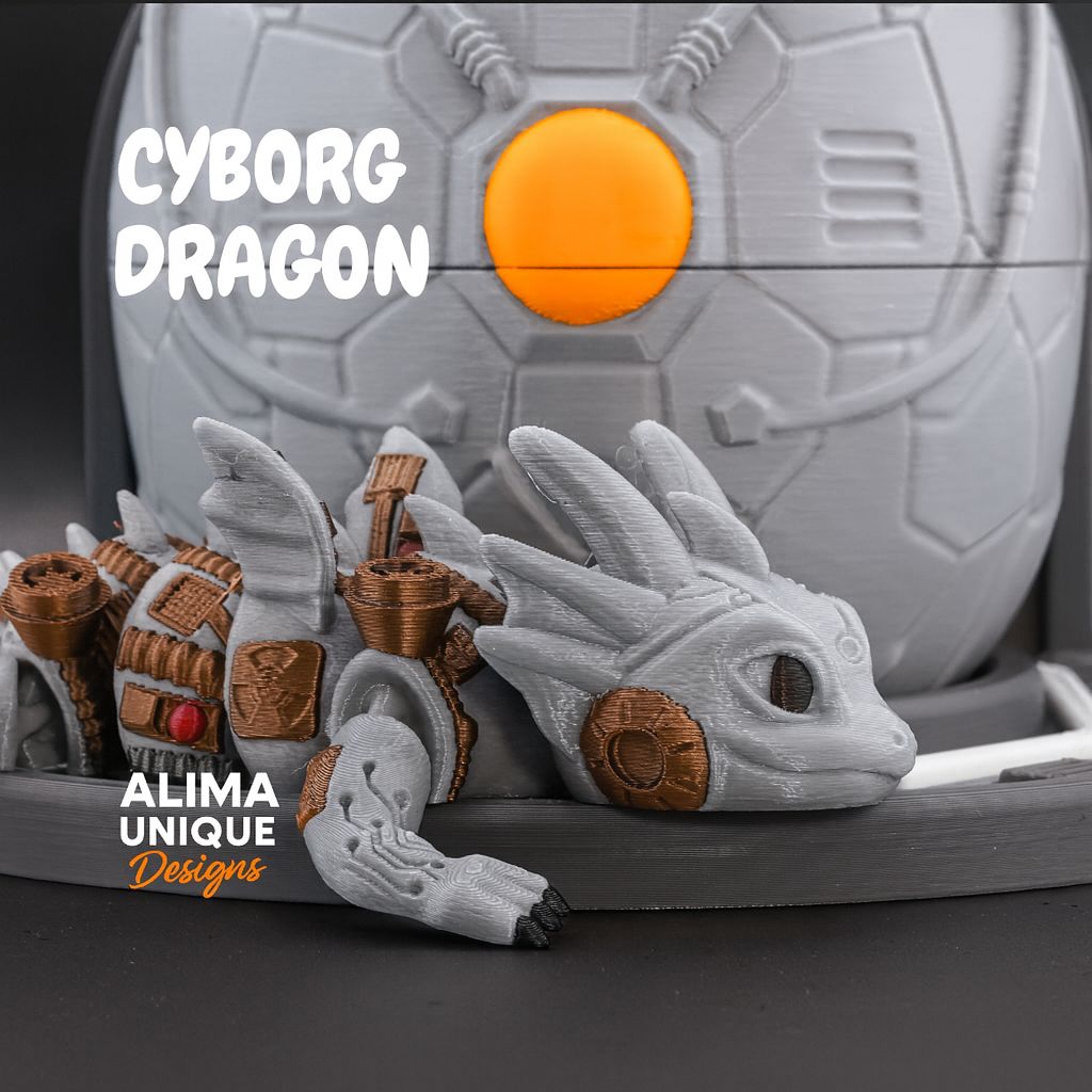 机械龙、蛋-3D合纵社-3D打印模型STL格式3mf格式免费下载！