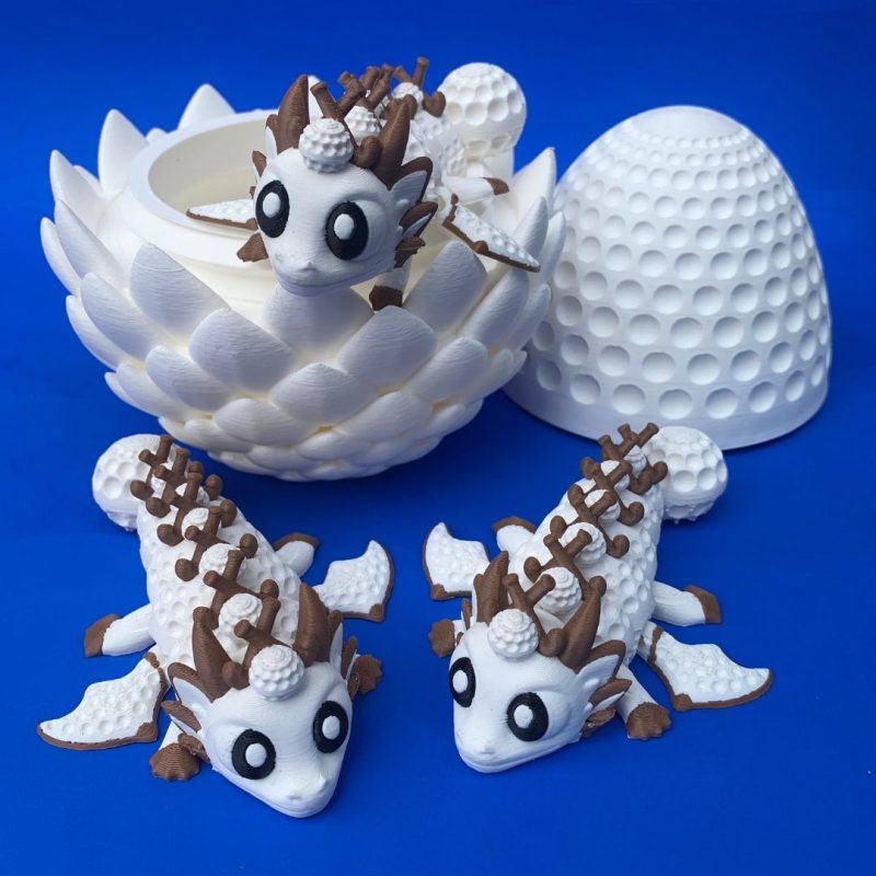 曲棍球龙、蛋-3D合纵社-3D打印模型STL格式3mf格式免费下载!