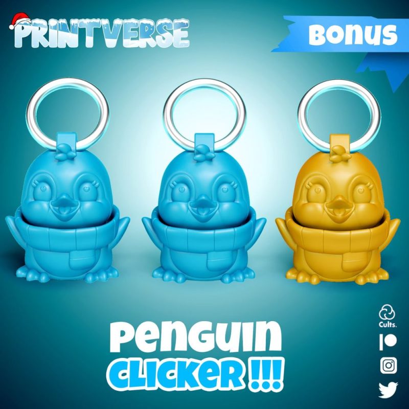 企鹅钥匙链-3D合纵社-3D打印模型STL格式3mf格式免费下载！