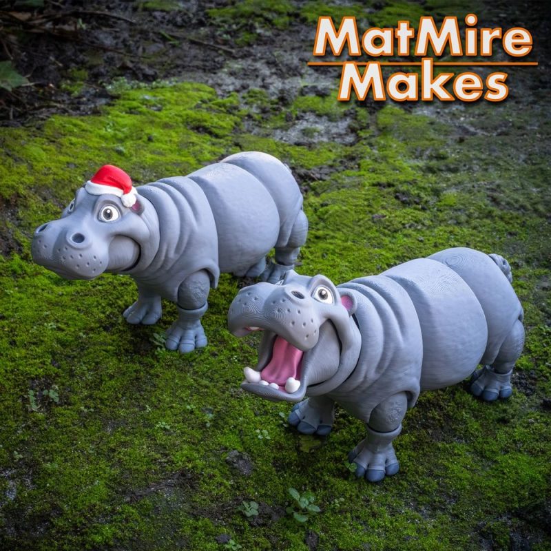 MatMire Makes NO:041 河马-3D合纵社-3D打印模型STL格式3mf格式免费下载！