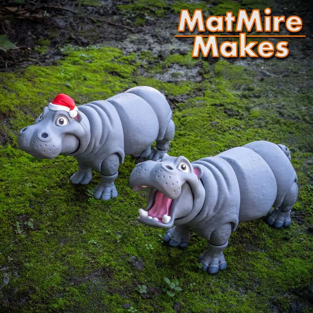 MatMire Makes NO:041 河马-3D合纵社-3D打印模型STL格式3mf格式免费下载！