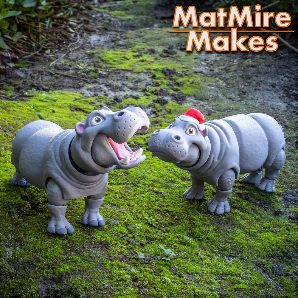 图片[2]-MatMire Makes NO:041 河马-3D合纵社-3D打印模型STL格式3mf格式免费下载！