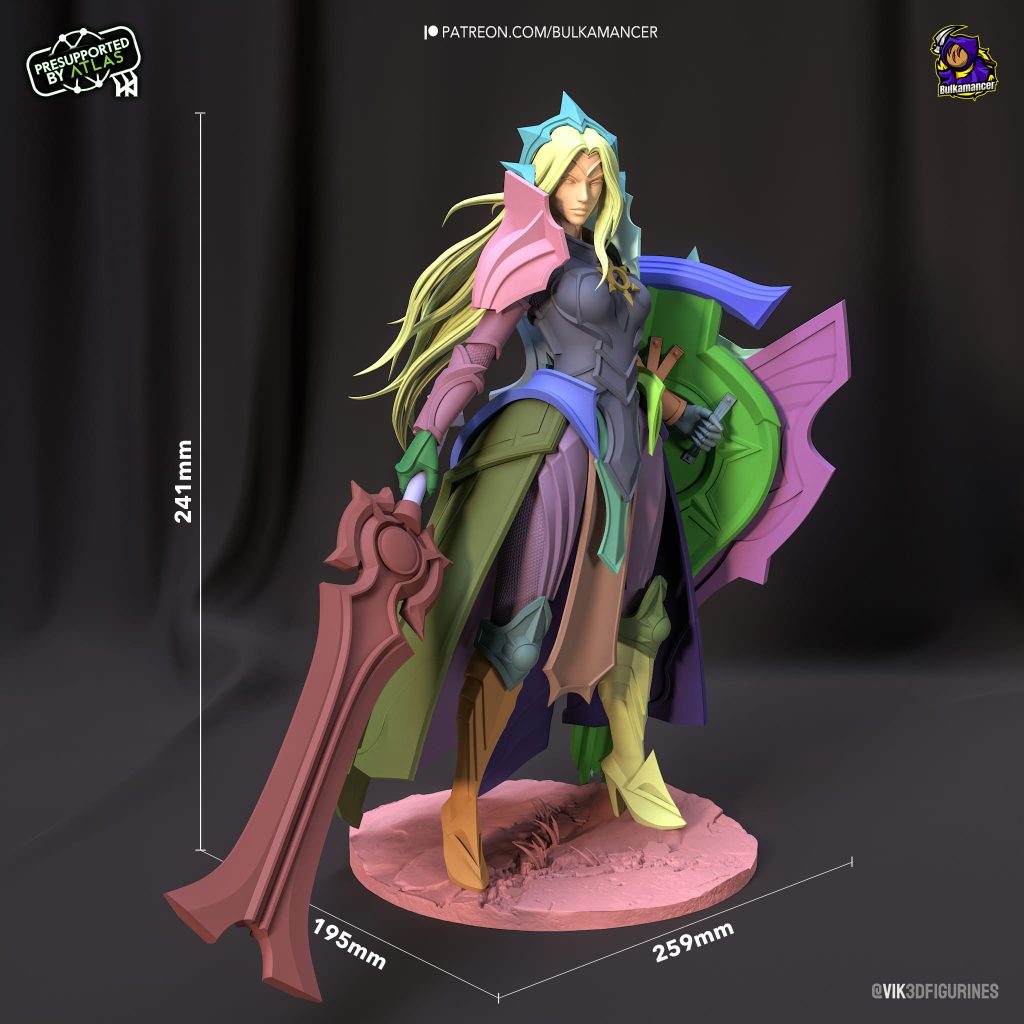 图片[5]-【英雄联盟】曙光女神 蕾欧娜-3D合纵社-3D打印模型STL格式3mf格式免费下载！