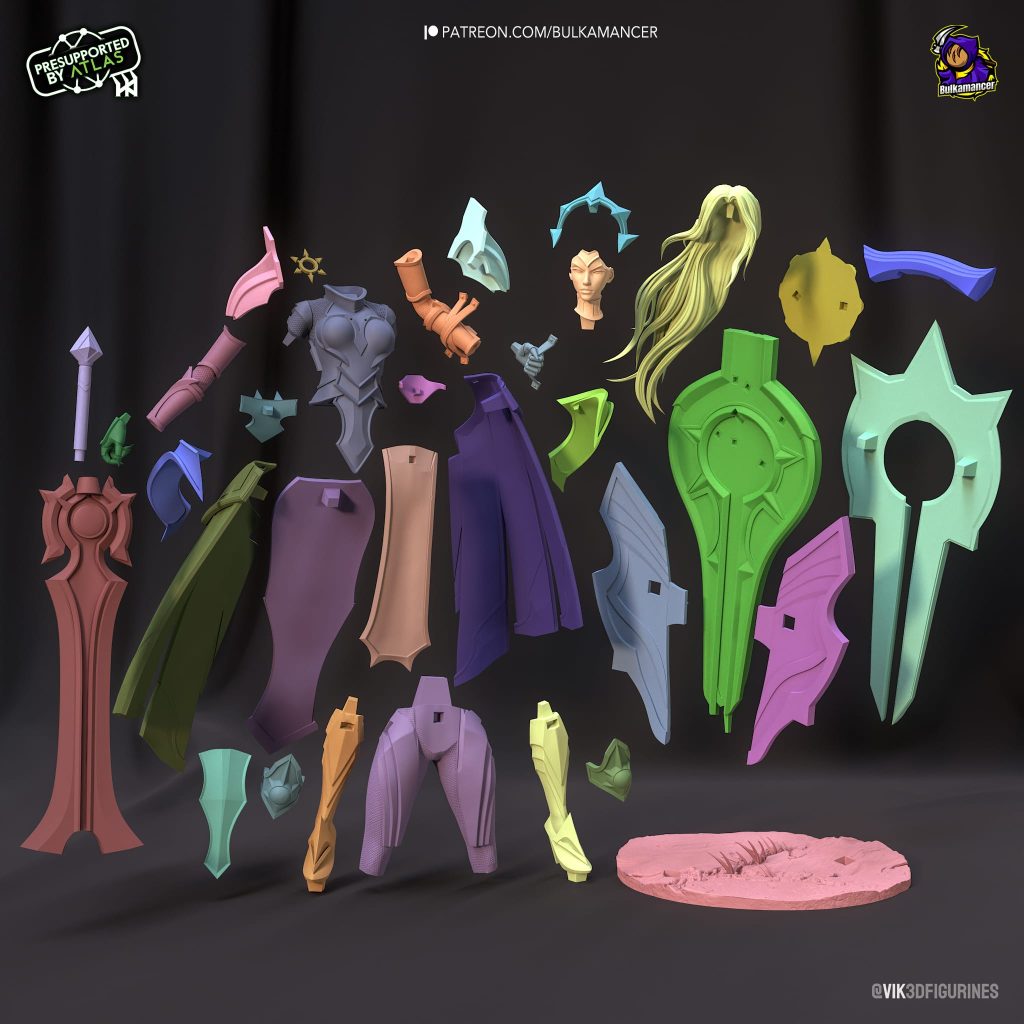 图片[4]-【英雄联盟】曙光女神 蕾欧娜-3D合纵社-3D打印模型STL格式3mf格式免费下载！