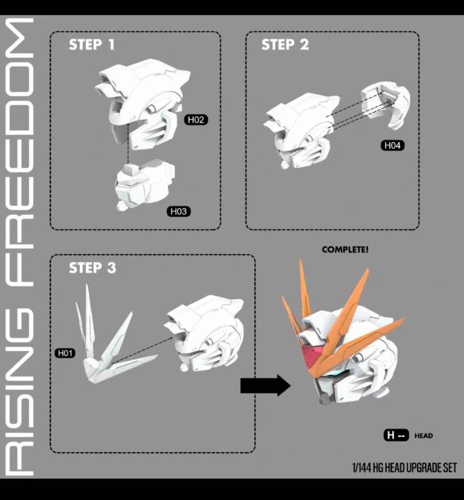 图片[2]-机动战士高达HG自由高达 – 头雕-3D合纵社-3D打印模型STL格式3mf格式免费下载！
