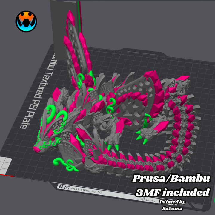 图片[2]-妖狼龙-3D合纵社-3D打印模型STL格式3mf格式免费下载！