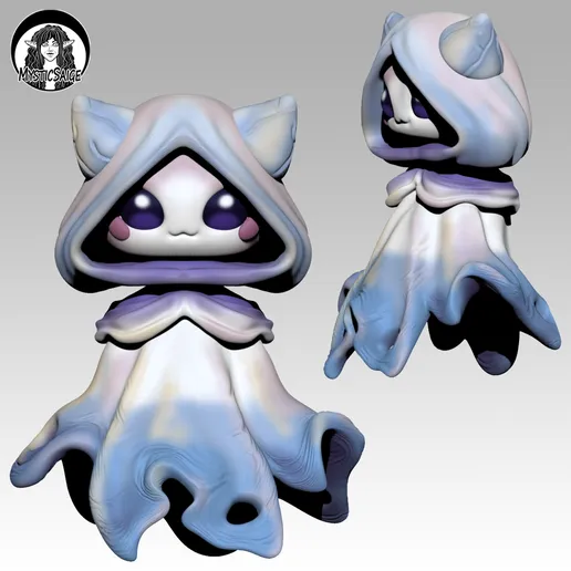 漂浮幽灵 Fantasma flotante-3D合纵社-3D打印模型STL格式3mf格式免费下载！