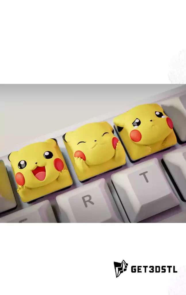 图片[2]-皮卡丘键帽-3D合纵社-3D打印模型STL格式3mf格式免费下载！