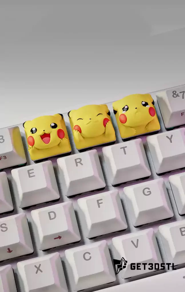 图片[3]-皮卡丘键帽-3D合纵社-3D打印模型STL格式3mf格式免费下载！