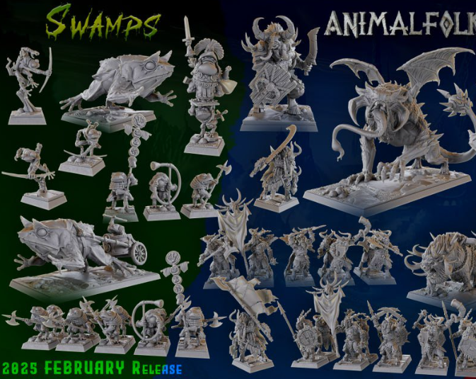 图片[2]-泰坦锻造 动物族裔与沼泽-3D合纵社-3D打印模型STL格式3mf格式免费下载！