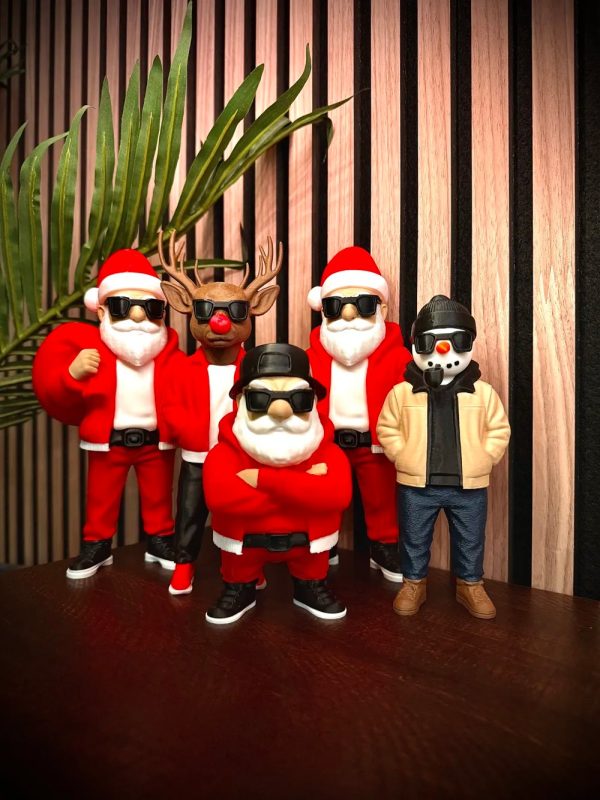 都市圣诞老人和朋友们-3D合纵社-3D打印模型STL格式3mf格式免费下载！