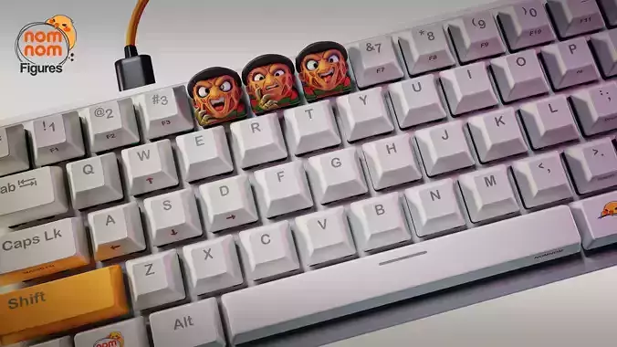 图片[2]-万圣节风格 弗雷迪键盘帽-3D合纵社-3D打印模型STL格式3mf格式免费下载！