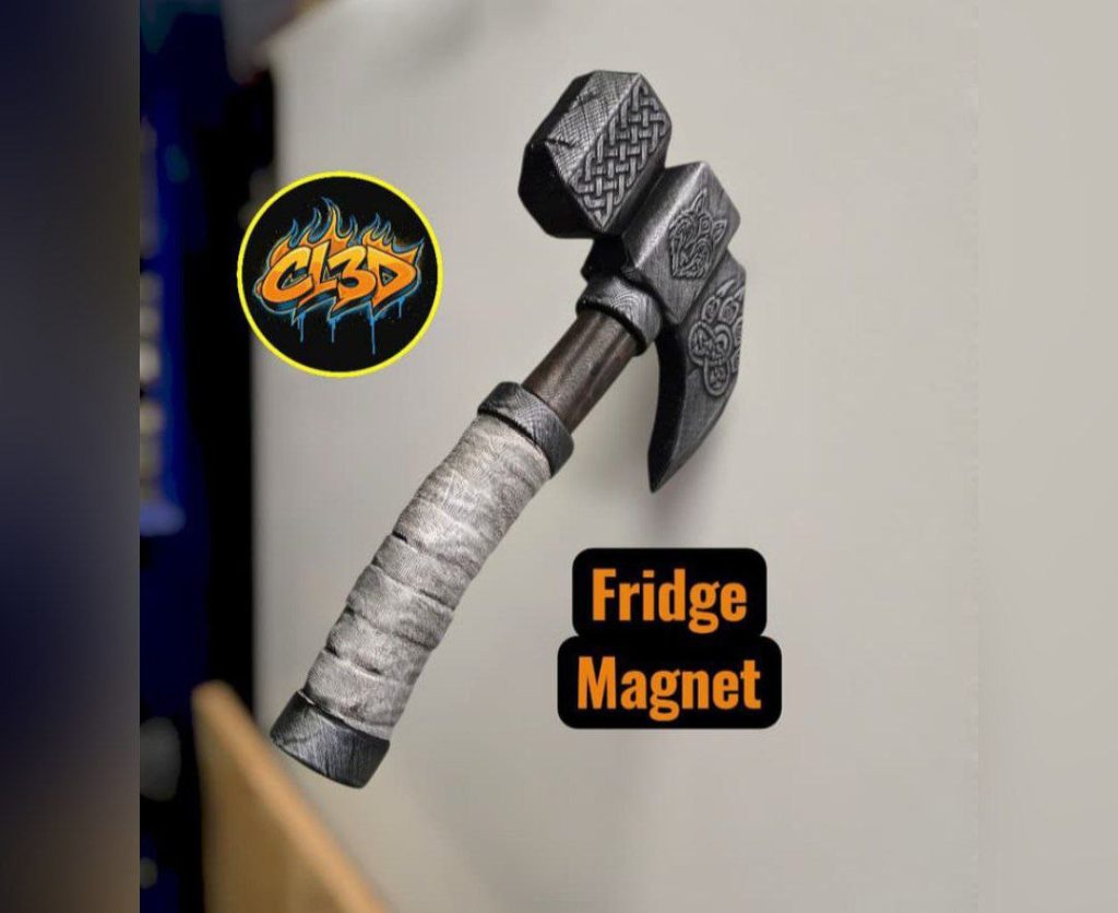 斧头冰箱贴-3D合纵社-3D打印模型STL格式3mf格式免费下载！