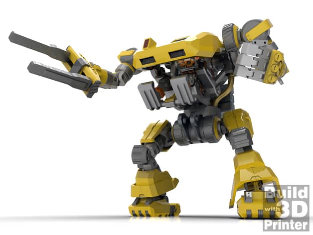 重型装载机器人-3D合纵社-3D打印模型STL格式3mf格式免费下载！