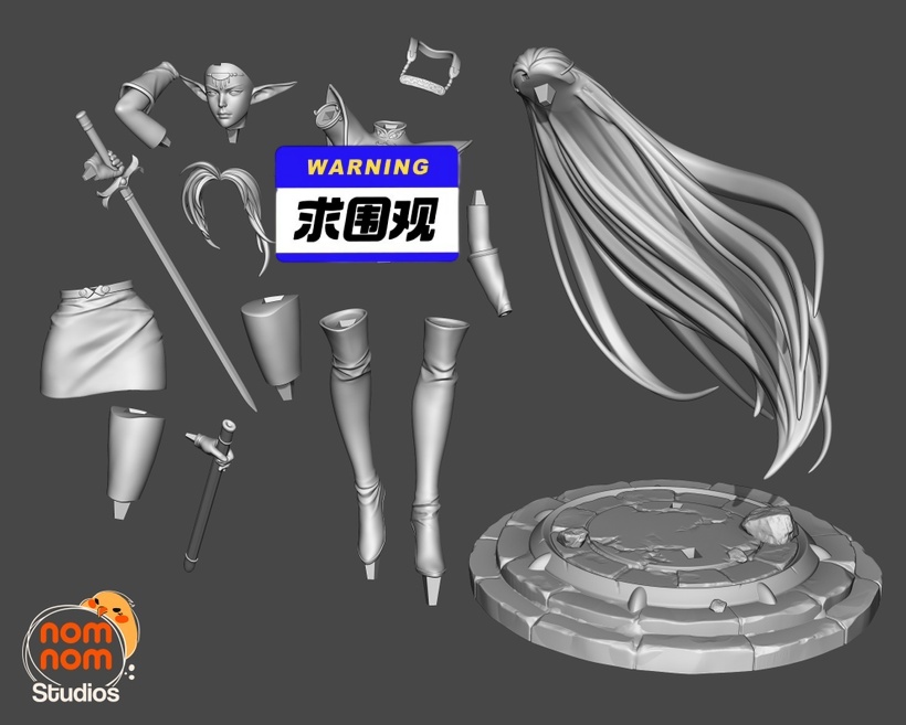 图片[4]-【罗德岛战记】精灵女-3D合纵社-3D打印模型STL格式3mf格式免费下载！