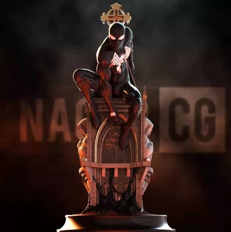 【蜘蛛侠】黑蜘蛛侠-3D合纵社-3D打印模型STL格式3mf格式免费下载！