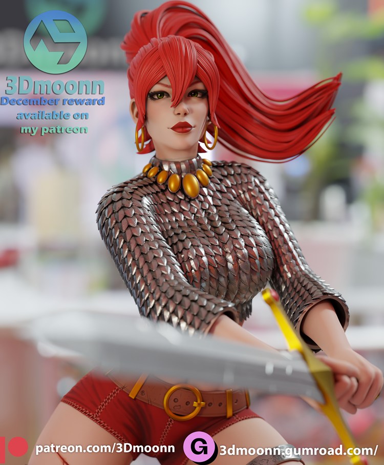 图片[3]-【女王神剑】桑妮亚-3D合纵社-3D打印模型STL格式3mf格式免费下载！