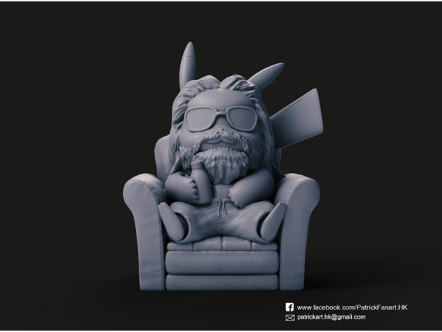 图片[2]-【宠物小精灵】皮卡丘雷神版-3D合纵社-3D打印模型STL格式3mf格式免费下载！