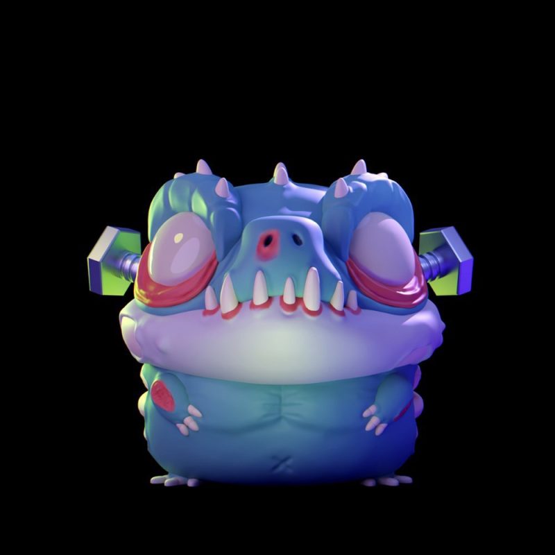 【格鲁皮怪物】zombii-3D合纵社-3D打印模型STL格式3mf格式免费下载！