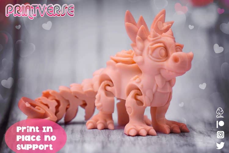 图片[2]-情人节 可爱龙-3D合纵社-3D打印模型STL格式3mf格式免费下载！