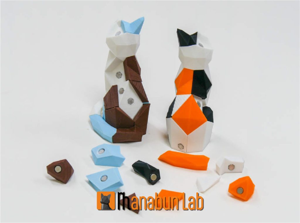 图片[2]-【拼图小动物】猫咪-3D合纵社-3D打印模型STL格式3mf格式免费下载！