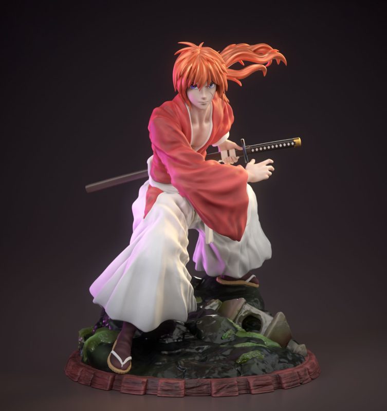 【浪客剑心】剑心-3D合纵社-3D打印模型STL格式3mf格式免费下载！