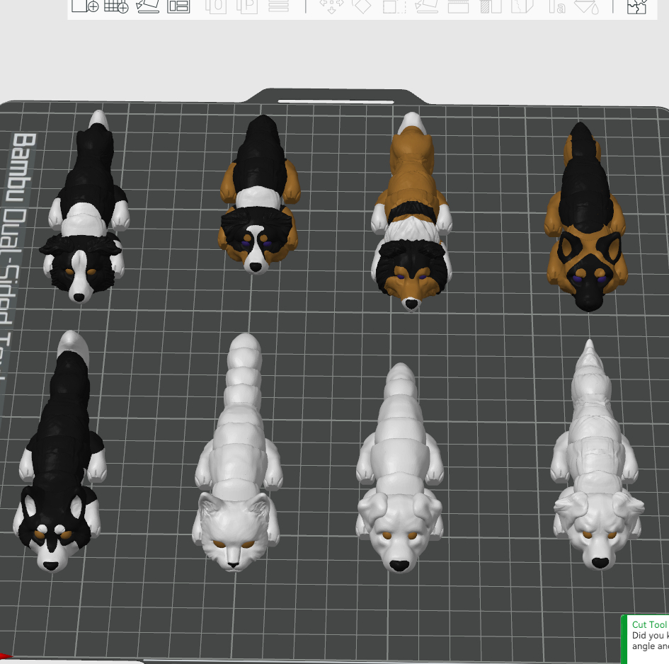 【钥匙扣】狗狗与猫猫-3D合纵社-3D打印模型STL格式3mf格式免费下载！