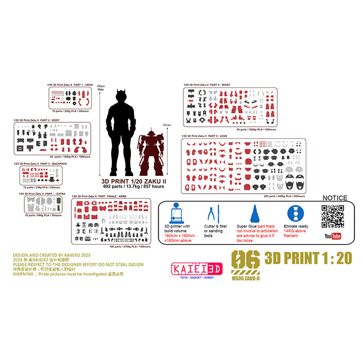 图片[3]-扎古高达-3D合纵社-3D打印模型STL格式3mf格式免费下载！