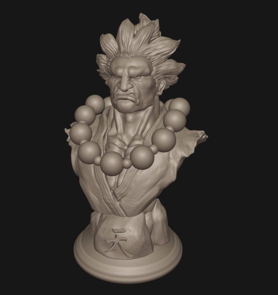 图片[4]-【街头霸王】豪鬼半身像-3D合纵社-3D打印模型STL格式3mf格式免费下载！