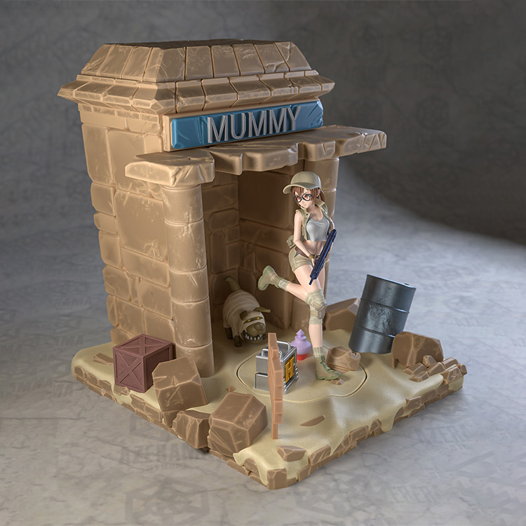 【合金弹头】眼镜娘-3D合纵社-3D打印模型STL格式3mf格式免费下载！