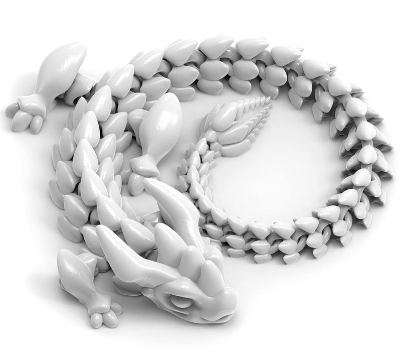 陶瓷龙-3D合纵社-3D打印模型STL格式3mf格式免费下载！